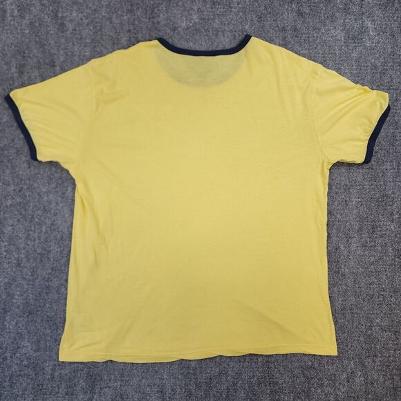 VTG Polo Ralph Lauren Shirt Mens Large Yellow Short Sleeve Hand Crafted Canoes - Picture 3 of 15